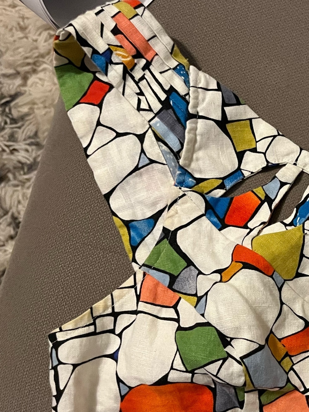 Maeve *rare Anthropologie size 6 Multicolor Mosaic Jocelyn stained glass  Top - Picture 3 of 4